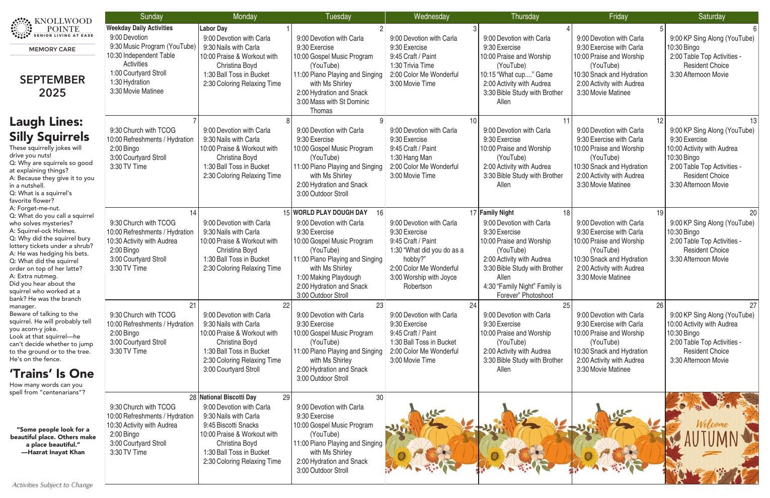  Event Calendar