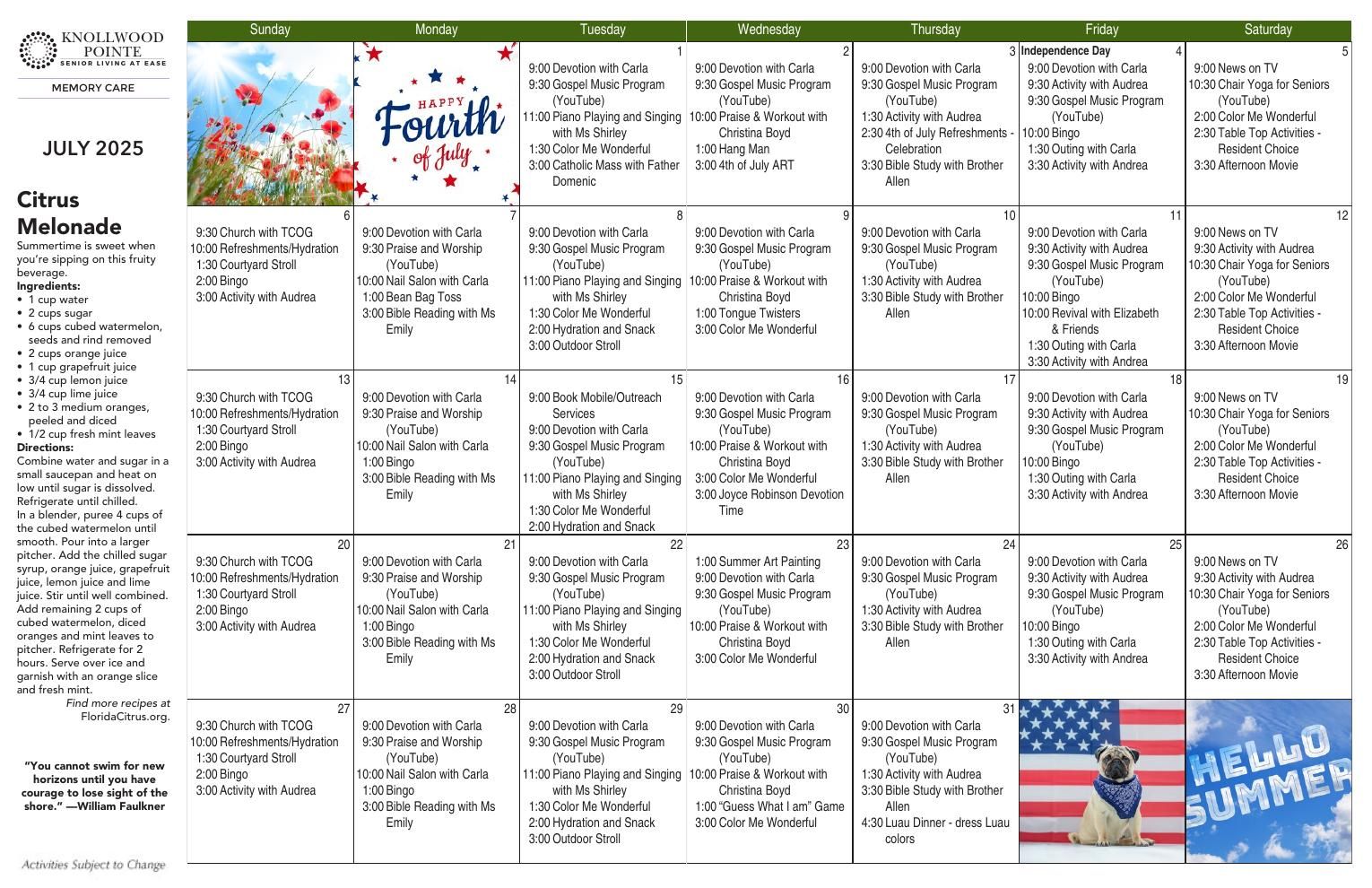  Event Calendar