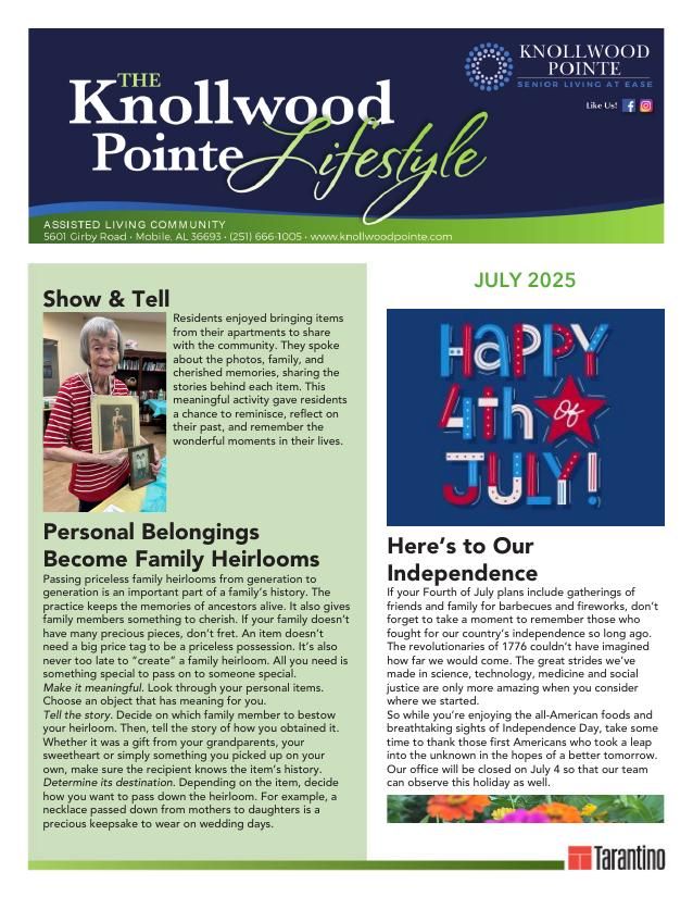 Assisted Living Current Newsletter