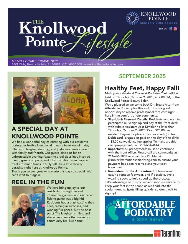 Memory Care Current Newsletter