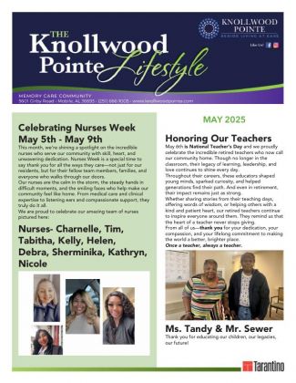 Memory Care Current Newsletter